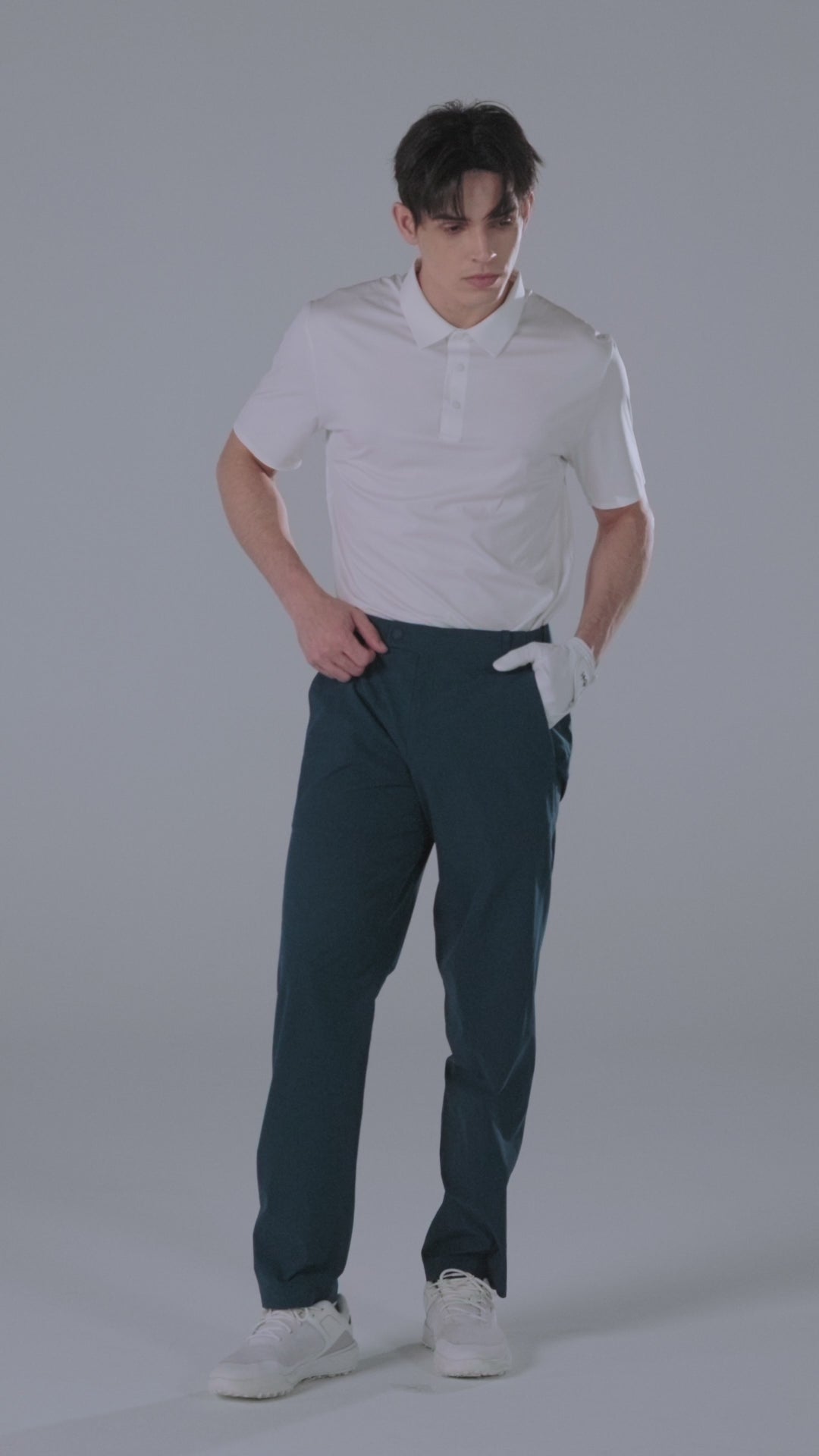TRANZEND 防潑水彈力長褲 男 藍 影片