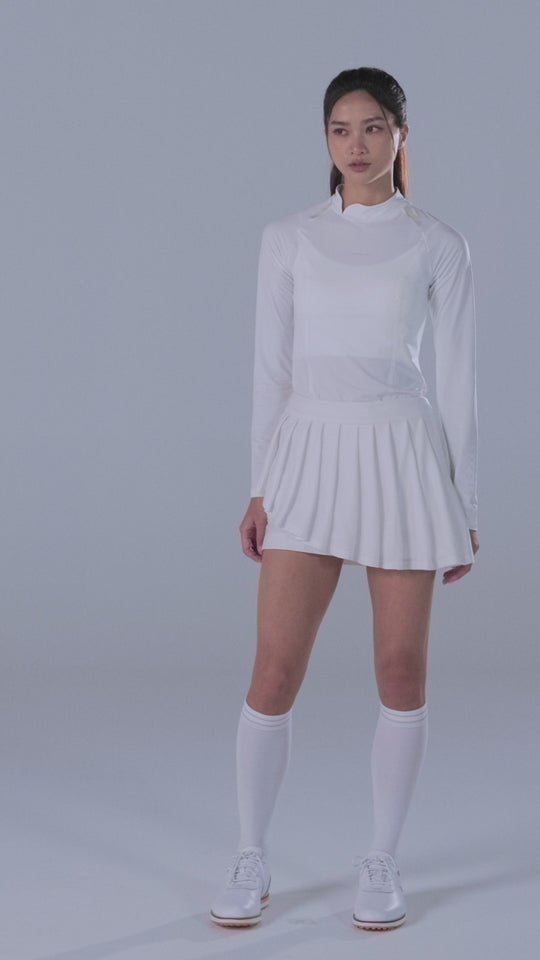 TRANZEND 冰感長袖防曬衣 女 白 影片