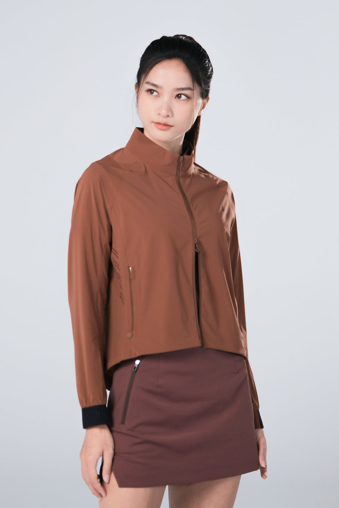 TRANZEND 冰感彈力外套 女 駝色 EC照