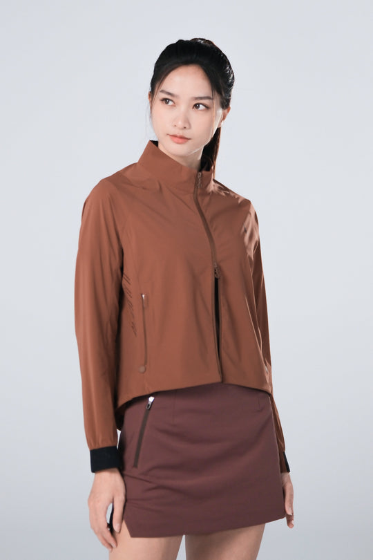 TRANZEND 冰感彈力外套 女 駝色 EC照