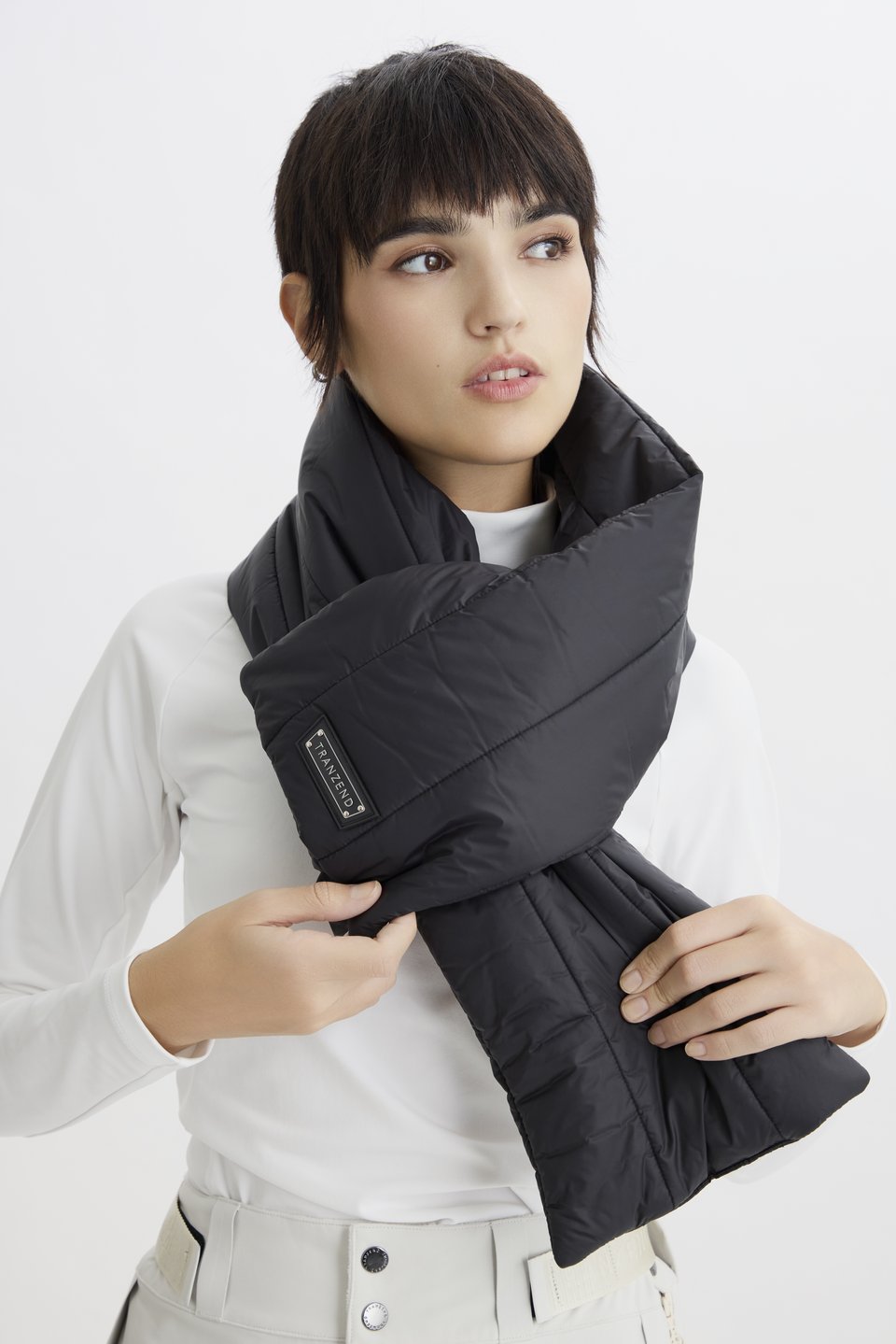 Quilted Scarf 鋪棉圍脖／女裝實穿／黑